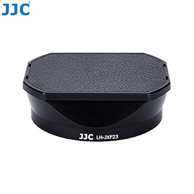 JJC LH-JXF23 Black Pare-soleil pour Fujifilm FUJINON XF 23mm F1.4 R WR/Kit avec Toboggan Motif Hotte Casquette - Remplace Fujifilm LH-XF23
