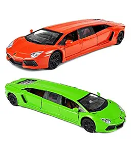 FunBlast Die Cast Model Car - Push & Go Metal Car Toy | 1:32 Pull Back with 3 Openable Doors, Engine Cover, Tail with Front and Rear Light & Music Toy Car for Boys, Kids and Children (Green)