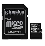 32 GB Kingston SDC10/32GB - Tarjeta microSDHC de 32 GB Clase 10 con Adaptador