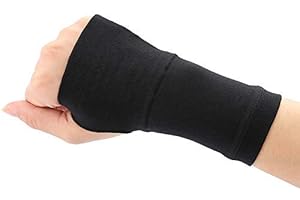 Doact opaska na nadgarstek ochrona wsparcia dłoni, tunel nadgarstka orteza nadgarstka, osłona z prawej i lewej strony, skręcenie przedramienia carpal szyna stawów powrót do zdrowia czarny (L)