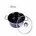 Produktbild SDS-COM Emaille Topf Suppe Topf Verdickung Eintopf Topf Double Ear Pot Induktionskocher General Kitchen Supplies, 20cm