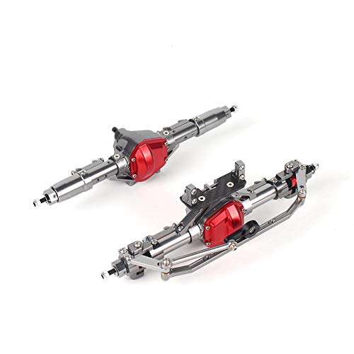Kurphy 1 Set 1/10 Rc Car Complete Alloy Front and Rear Axle CNC Machine for 1:10 Rc Crawler AXIAL SCX10 RC4WD D90 Truck Car Parts