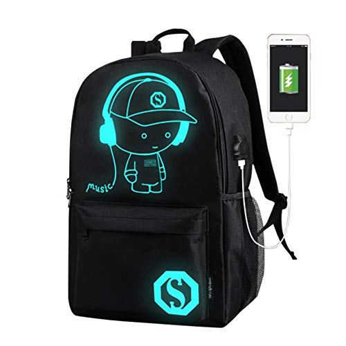 Cool Boys School Backpack Luminous School Bag Music Boy Backpack for Kids (Children)(Size: One Size)