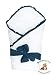LUXURY WARM NEWBORN Swaddle Wrap Blanket, duvet, Sleeping Bag satin cotton (Blue)