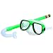 Produktbild BaconiXfF Kinder Tauchmaske Taucherbrille Schnorchel Tauchmaske, Schnorchel-Set Anti-Beschlag-Schutzbrille grün grün