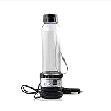 HomJo Calentador de agua caliente de la taza de la taza de la calefacción auto del sostenedor 280ML de la tetera eléctrica del coche de 12V 75W caliente para la taza del té del café Cafetera de acero