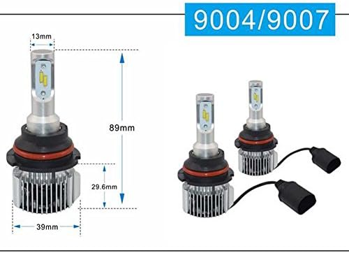 QJONKE 9004/9007 Super Bright Flip chip LED Headlight 72W 8000lm 50000 hours 2 piece for set , 9007