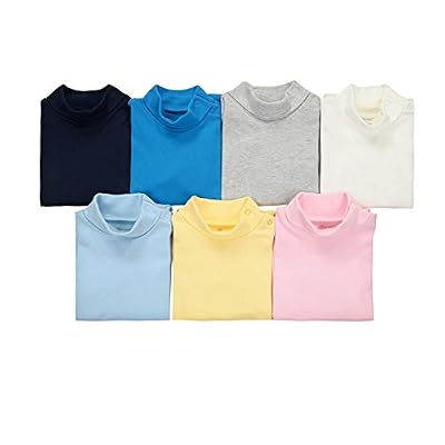 CuteOn 3/5/7 Packs bébé Enfant Nouveau née Coton Col roulé Top Bodysuit Cadeau Set - Couleur Aléatoire