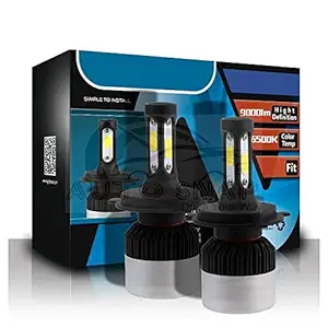AUTO SNAP ORIGINAL 9000lm High Definition Headlight COB LED Ultra White Lamp 6005K HIGH/LOW (BULB SIZE TYPE H4)