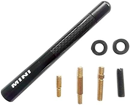 Ofustar 4.7 Inch Black Carbon Fiber Antenna Car radio antenna with screw for BMW Mini Cooper Paceman Countryman Clubman All Model 2012 2013 2014 2015 2016