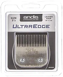 Size 3-1/2 (9.5mm) : Andis Carbon-Infused Steel UltraEdge Dog Clipper Blade, Size-3-1/2, 3/8-Inch Cut Length (64089)