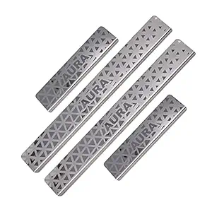 Galio Car Footsteps Scuff Plate Sill Guard Stainless Steel (After-Market) Compatible with Aura (2020-2021)