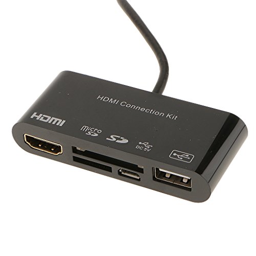 MagiDeal Universal 5in1 Mikro-USB MHL HDMI HDTV-Adapter USB OTG SD Kartenleser Kit - 6