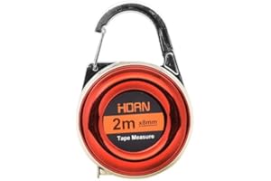 KSVS Mini llavero cinta métrica de acero de 2m cinta métrica delicada pequeña regla de acero multipropósito cinta métrica de acero regla de regalo (Rojo)