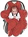 Wallaboo Baby Blanket Fleur, Supersoft 100% Cotton, For Pram, Moses Basket or Crib and Travel, Poppy Red