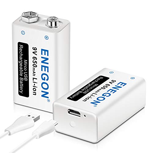 9v usb dirette batteria 659mah litio ricaricabile con cavo micro usb 2 in 1 per microfono