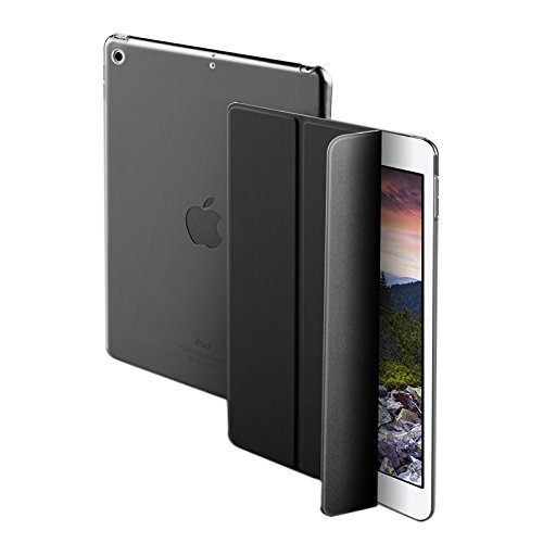Apple iPad Pro 10,5 Zoll Hülle Smart-Case von NICA, Ultra-Slim Cover Dünne Tablet Schutzhülle, Kunst-leder Hardcase Multi-Ständer Tasche, Display-Schutz & Backcover Flip-Case Klapphülle, Farbe:Schwarz