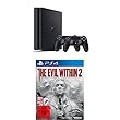 PlayStation 4 - Konsole (500GB, schwarz, slim) inkl. 2. DualShock Controller + The Evil Within 2 from Sony