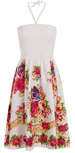 Ladies Floral Paisley Print 3 in 1 Summer Dress/Maxi Skirt, Pink, Medium
