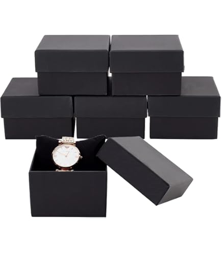 12 Boîtes Cadeaux Pour Bijoux Avec Nœud Papillon Et éponge Intérieure - Carton Doré 9x7x3 Cm - Idéal Pour Rangement Et Offrir