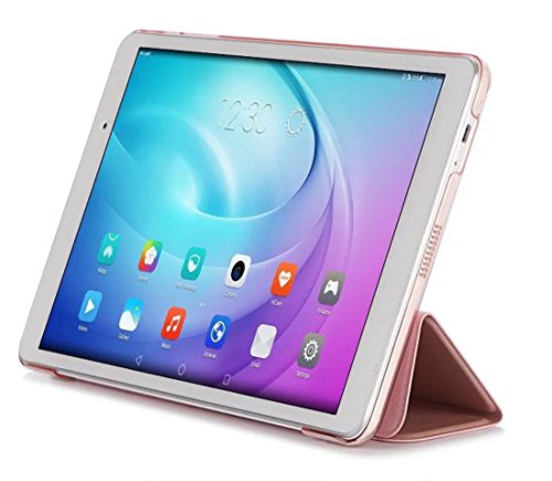 DBIT HuaWei MediaPad T2 10.0 Pro Hülle – Ultra Schlank und Leicht Tri-Fold PU Leder Schutzhülle Ständer Cover mit Standfunktion für Huawei MediaPad T2 10.0 Pro MediaPad M2 10.0,Rose Gold - 3