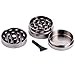 Produktbild Gewuerzmuehle Aluminium Kraeutermuehle Zerkleinerer Tabakmuehle Muehle Alu Grinder Crusher Metall 3 Teilig mit Sieb Feinsieb Tabak herb mill Dunkelgrau 40mm