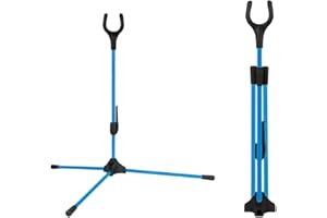 MiOYOOW Soporte de arco con arco, soporte plegable para arco largo recurvo con base antideslizante para caza al aire libre