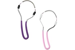 ACYDSR 2 Stück Gesichtsepilierer, Frühlings Gesichtsepilierer, Manueller Tragbarer Kunststoff Epilierer, Edelstahl Epilierer, Für Gesichtshaarentfernung, Stirn, Wange, Oberlippe (Pink und Lila)