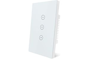 UseeLink Interruttore della luce Intelligente WiFi, Controllo Vocale Funziona con Alexa e Google Home, Timer e Condivisione Dispositivo, È necessario il filo di neutro, Bianco 3 way