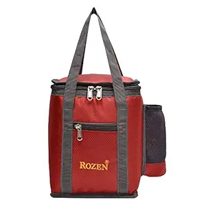 Rozen Nylon 4 Ltr Waterproof Lunch Bag (Red)