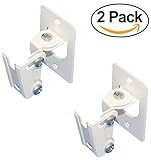 2 x SONOS PLAY 1 Installazione a muro, (NON compatibile con SONOS ONE), Meccanismo a Perno & Inclinazione regolabile, Staffa singola per Play:1 Cassa con accessori di installazione, Bianca