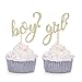 Produktbild 24 ct Gold Glitzer Junge oder Mädchen Cupcake Topper Geschlecht Reveal Party Dekore