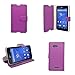 Produktbild Kompatibel mit Sony Xperia E4G Violett Einfarbig Handy Hülle und Gratis Gadget Boxx Displayschutz