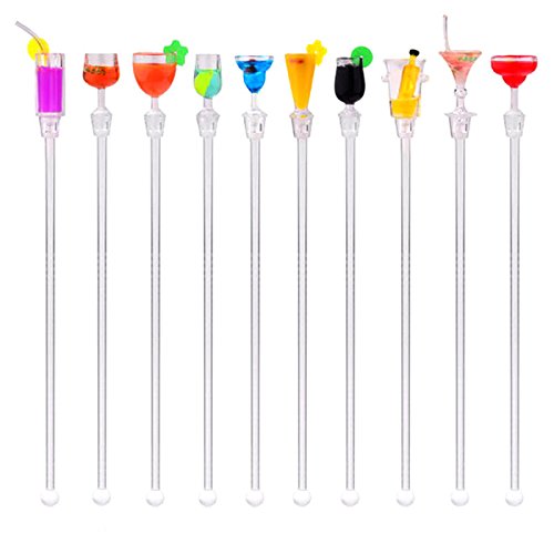 dingdangbell 10pcs 23 cm ice Cocktail Mixer Puddler Rühren mischen Sticks BBQ Abendessen Party Bar