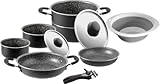 10-teiliges Set Brunner Alu Kochtopfset Kochgeschirr Campingtöpfe Topfset PIRATE 9+1Ø24