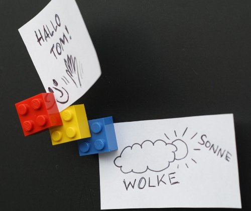 Magnet-Bausteine für Pinnwand, Magnettafel oder Kühlschrank / Lern-Magnete, Neodym-Magnete, bunt, 14 Stück - 5