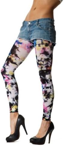Multi Coloured Tie Dye Footless Tights