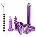 Price comparison product image 7 pcs/Set Anal Plug Vibrator Silicone Anal Sex Toys for Woman Butt Plugs Adult Sex Products for Couples Masturbator Anal Beads Purple