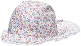  maximo Mädchen Flapper, Nackenschutz Mütze, Mehrfarbig (Weiss/Multicolor-Blumen 199), 51