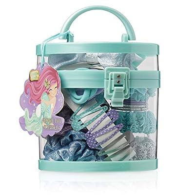 KreativeKraft Lot Accessoire Cheveux Fille Enfant | Coffret 30 Pièces avec Pince à Cheveux, Barrettes, Élastique, Serre-Tête, Noeud, Chouchous | Petit Cadeau Sirène pour Fille avec Étiquette Cadeau