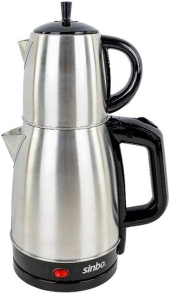 Sinbo STM-5845 Çelik Elektrikli Çay Makinesi Inox Çaycı 2-in-1 Demlik Su Isıtıcı 1600W Otomatik Kapama