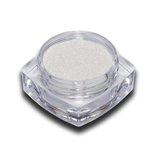 Chrome Effekt Pigment Weiss White Glitter Glitzer Puder Nageldesign Trend Nailart RM Beautynails