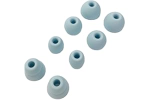 TECINITY 4 Paia Gommini per Beats Powerbeats Pro/Powerbeats 3/Powerbeats 4, 4 Misure Auricolari di ricambio in Silicone per 4mm Auricolari In-Ear (Blu acqua)