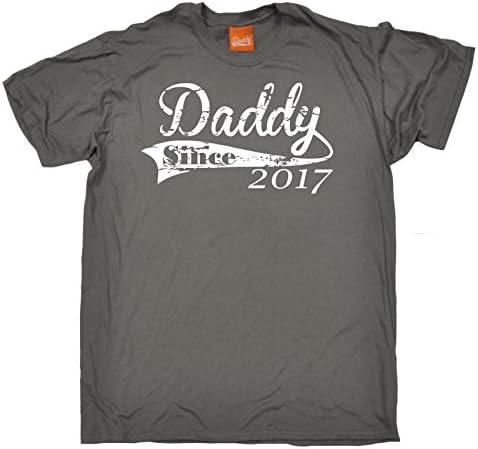 123t Men's Daddy Since 2017 Dad Father T Shirt Grandad Children Child Kids Grandpa Year Personalised Baby Babies Birthday Gift Christmas Present T-SHIRT