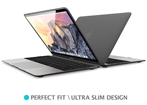 Das Case für neues Apple Macbook 12″ Zoll Retina Display Laptop Computer. Transpatente harte Schutzhülle / Hülle [Gold, Transparent, Schwarz] (Schwarz) - 6