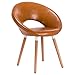 Produktbild WOLTU® 1 Stück Esszimmerstuhl Küchenstuhl Wohnzimmerstuhl Design Stuhl Retro Stuhl Polsterstuhl mit Rückenlehne Kunstleder Massivholz Braun BH71br-1