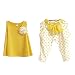 Internet Baby Girl Dot Clothing Set Vest + Pencil Pants 1-6 Years (130/5-6Y, Yellow)