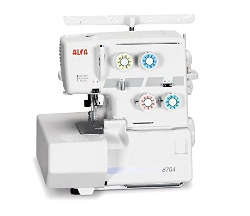 Alfa Profesional 8704 - Máquina de Coser Overlock, Color Blanco