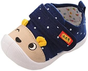 LHWY Shoes Infant Kids Baby Boys Girls Cartoon Anti-Slip Shoes Unisex Newborn Soft Sole Sneakers Walking Toddler Cute (Age 6-12 Month, Dark Blue)