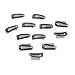 Imported 12pcs 10 Teeth Steel Snap Clip for Hair Extension Weft Wigs 35mm- Black RS.170.00